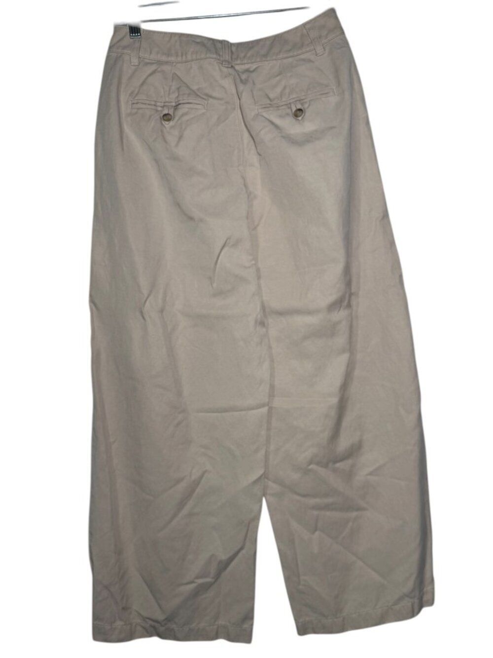 Madewell The Harlow Wide-Leg Pant Linen Blend in Khaki Size 2P Breathable - Picture 3 of 11